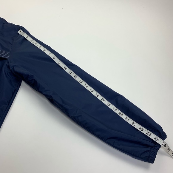 Vintage Aqua Sheen Packable Hooded Jacket Blue M - Picture 9 of 11